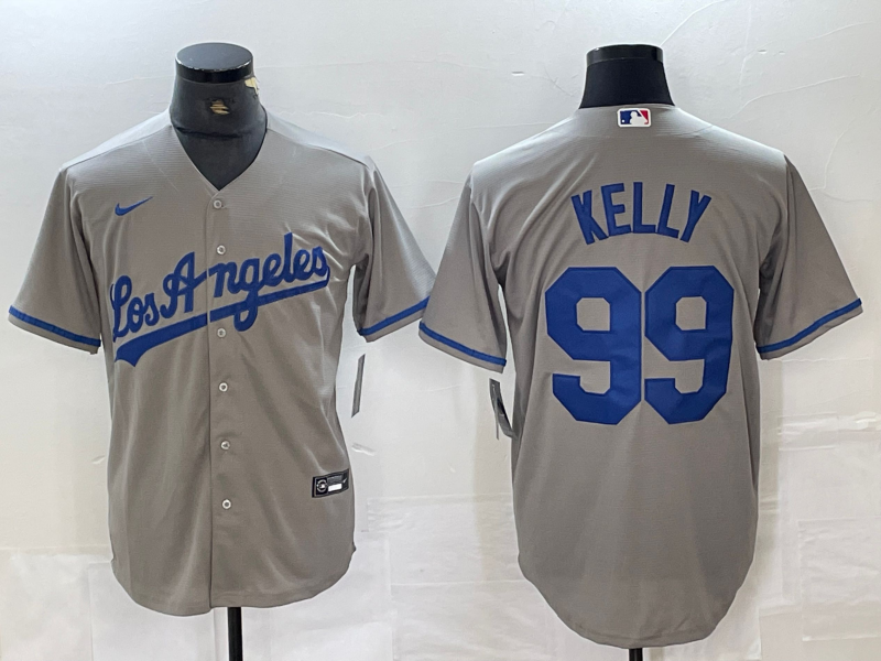 Men's Los Angeles Dodgers Joe Kelly #99 Gray Jersey